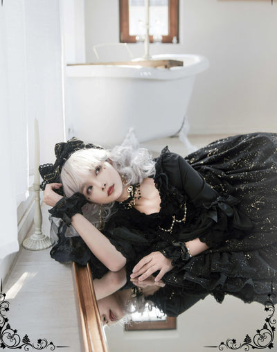 Sakuya Lolita~Whisper Of Stars~Constellation Elegant Lolita High Waist JSK Dress   