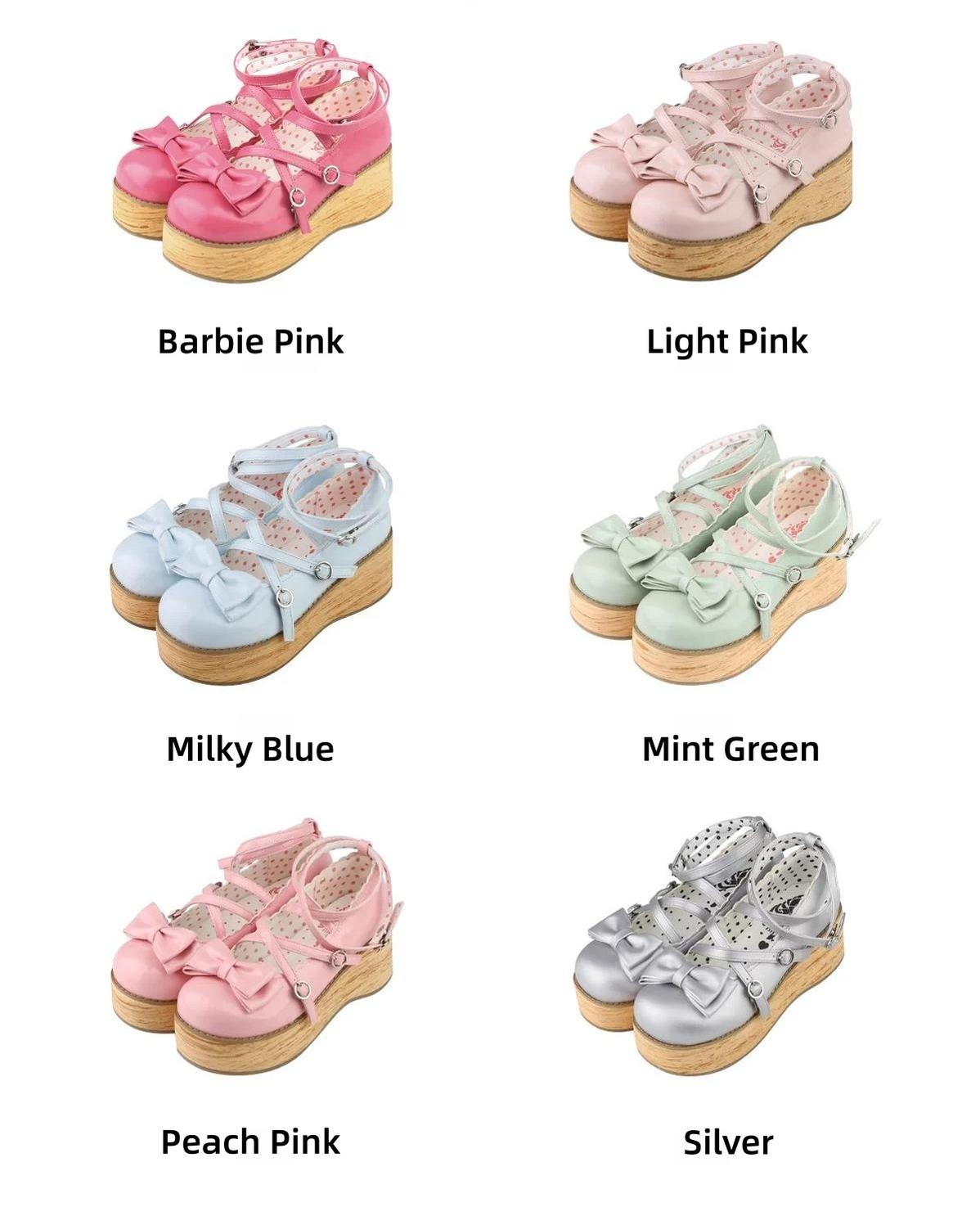 Puff Tata - Sweet Lolita Platform Shoes, Adjustable Straps 44805:822597