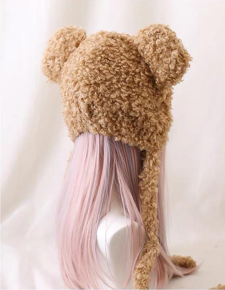 Xiaogui - Cute Lolita Teddy Bear Ears Hat Kawaii Winter Hat