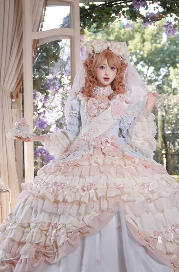 Strawberry Ribbon - Sweet Lolita Wedding Dress, Side Opening 44910:827505