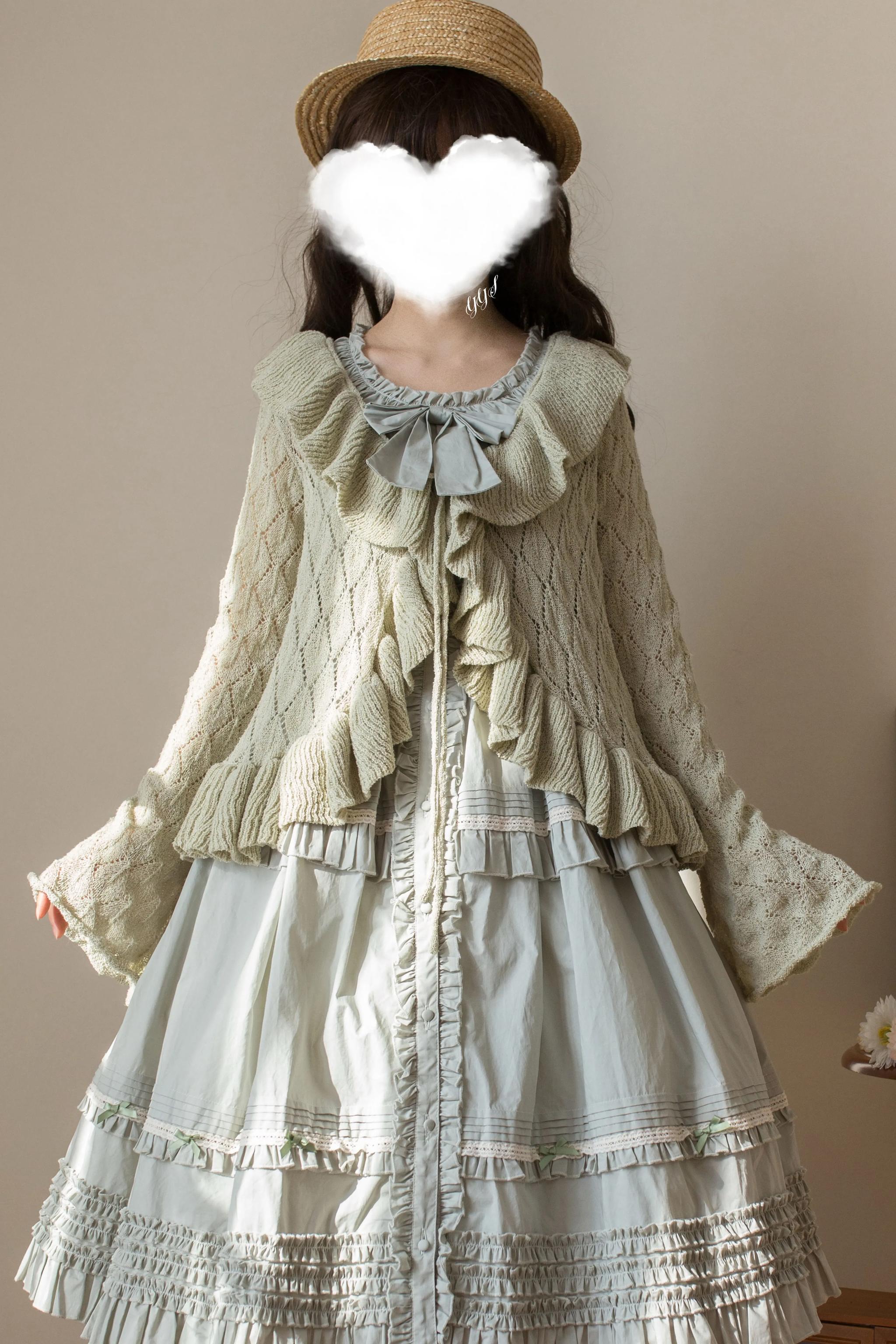 MIST - Sunset Bouquet - Elegant Lolita Cardigan, Flounce Hem 43794:785635