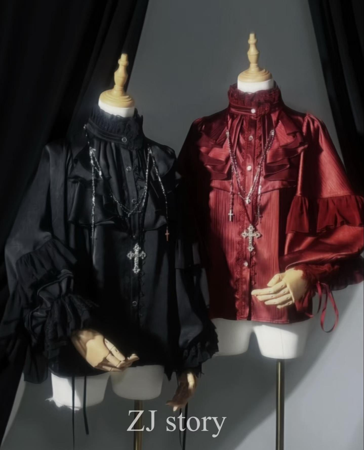 Dragon Bone Cemetery - Gothic Lolita Batwing Sleeves Blouse