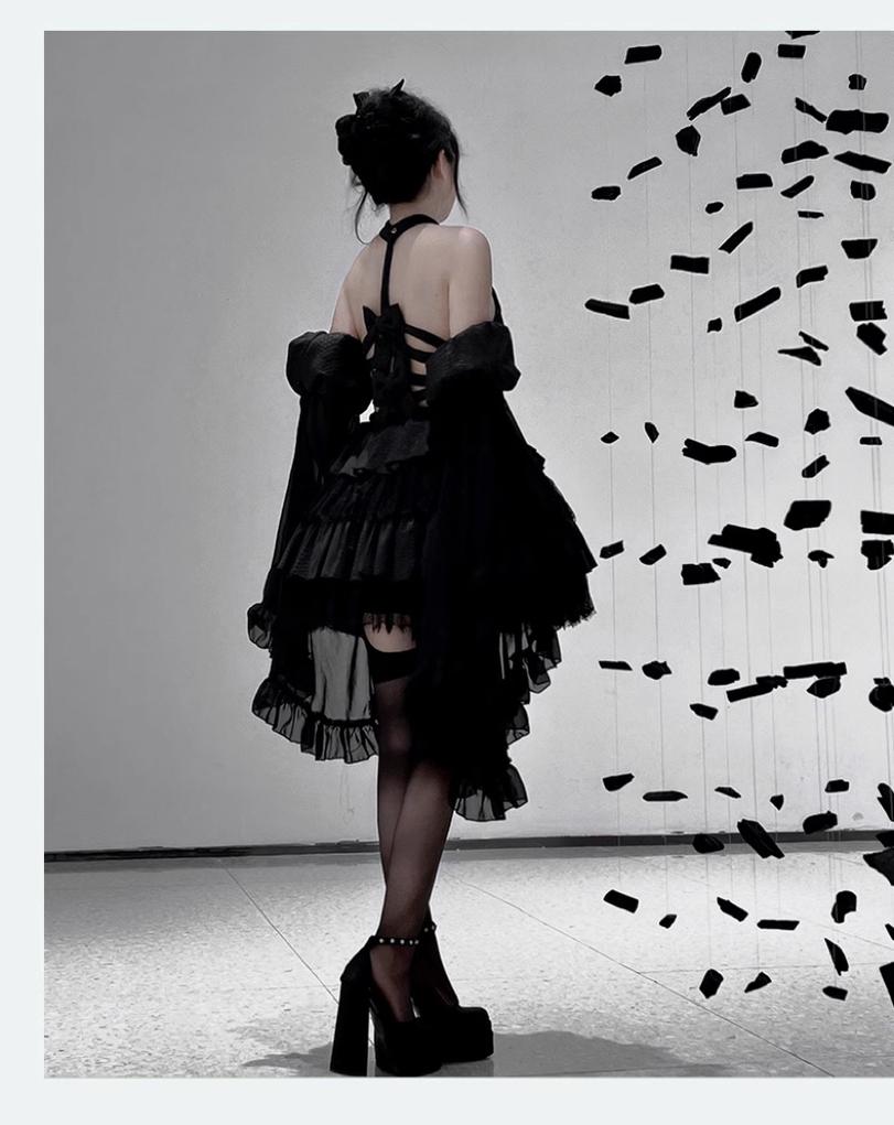 Diamond Honey - Desire Serpent - Gothic Lolita JSK Dress Snake Print Slimming Backless Dress