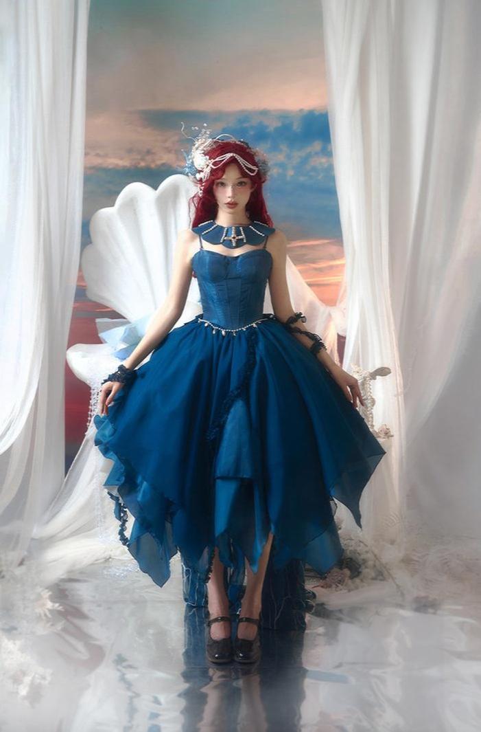 Atlantis - Gorgerous Classic Lolita Star Velvet JSK & Corset Skirt Set 45514:852587