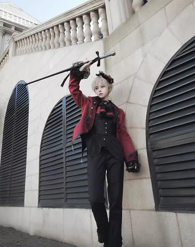 CastleToo - Coffin of Pilgrimage - Ouji Lolita Shirt Pants Suit Medieval European Prince Suit