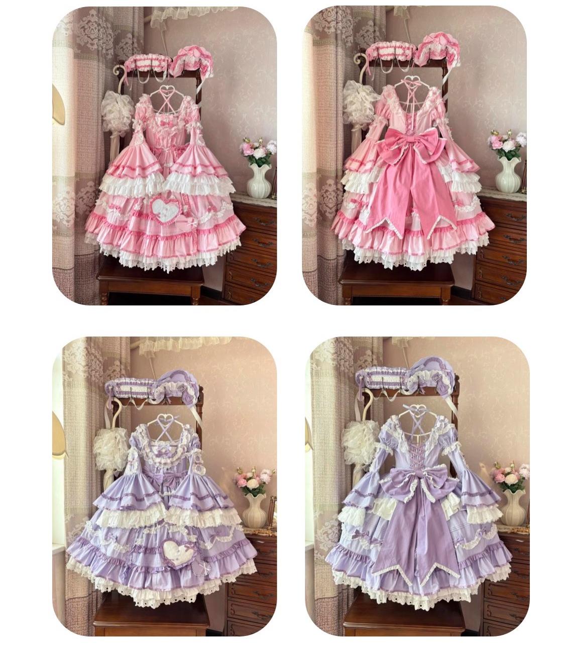 Perfect Original Design - Audelia - Plus Size Sweet Lolita OP with Halter Neckline 42350:737009