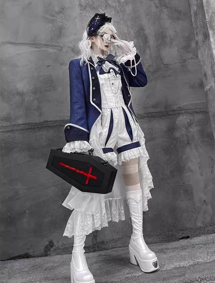 CastleToo - Coffin of Pilgrimage - Ouji Lolita Shirt Pants Suit Medieval European Prince Suit 35586:496798