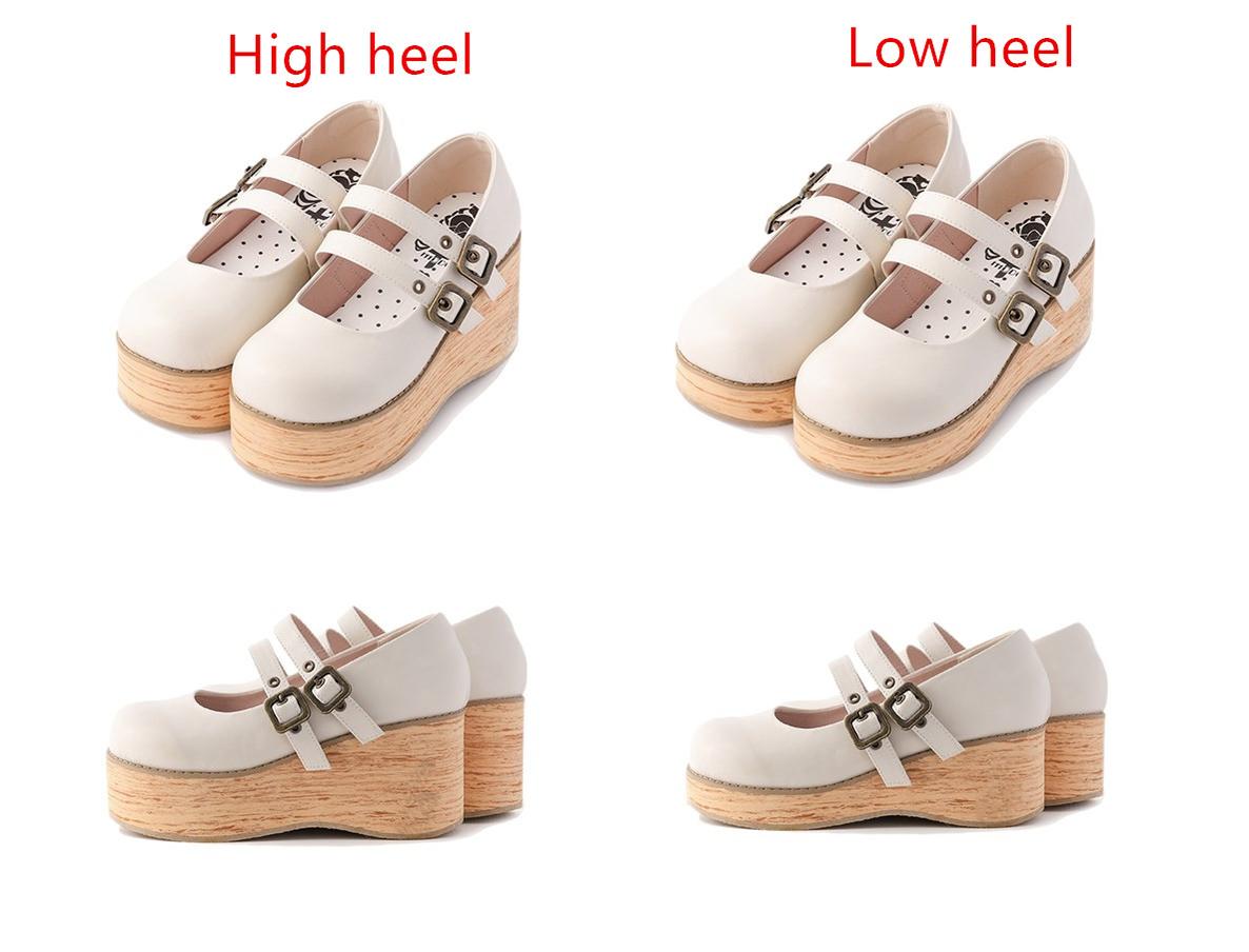 (Buy for me) MODO~Retro Lolita Round Toe Wood Bottom Shoes 22594:319928