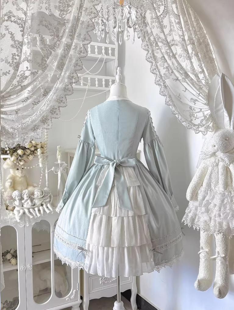 Ningyo Night - Old School Lolita OP Dress, Peter Pan Collar Cape 44635:816675