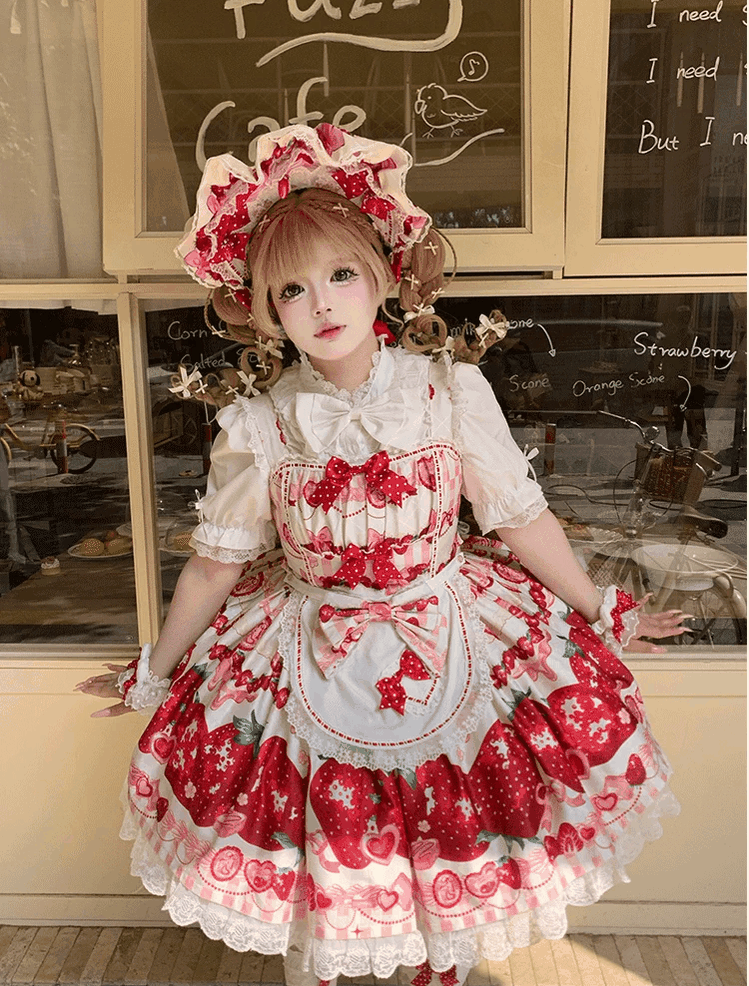 Plus Size Sweet Lolita Blouse with Ruffles, Peter Pan Collar 45612:855311