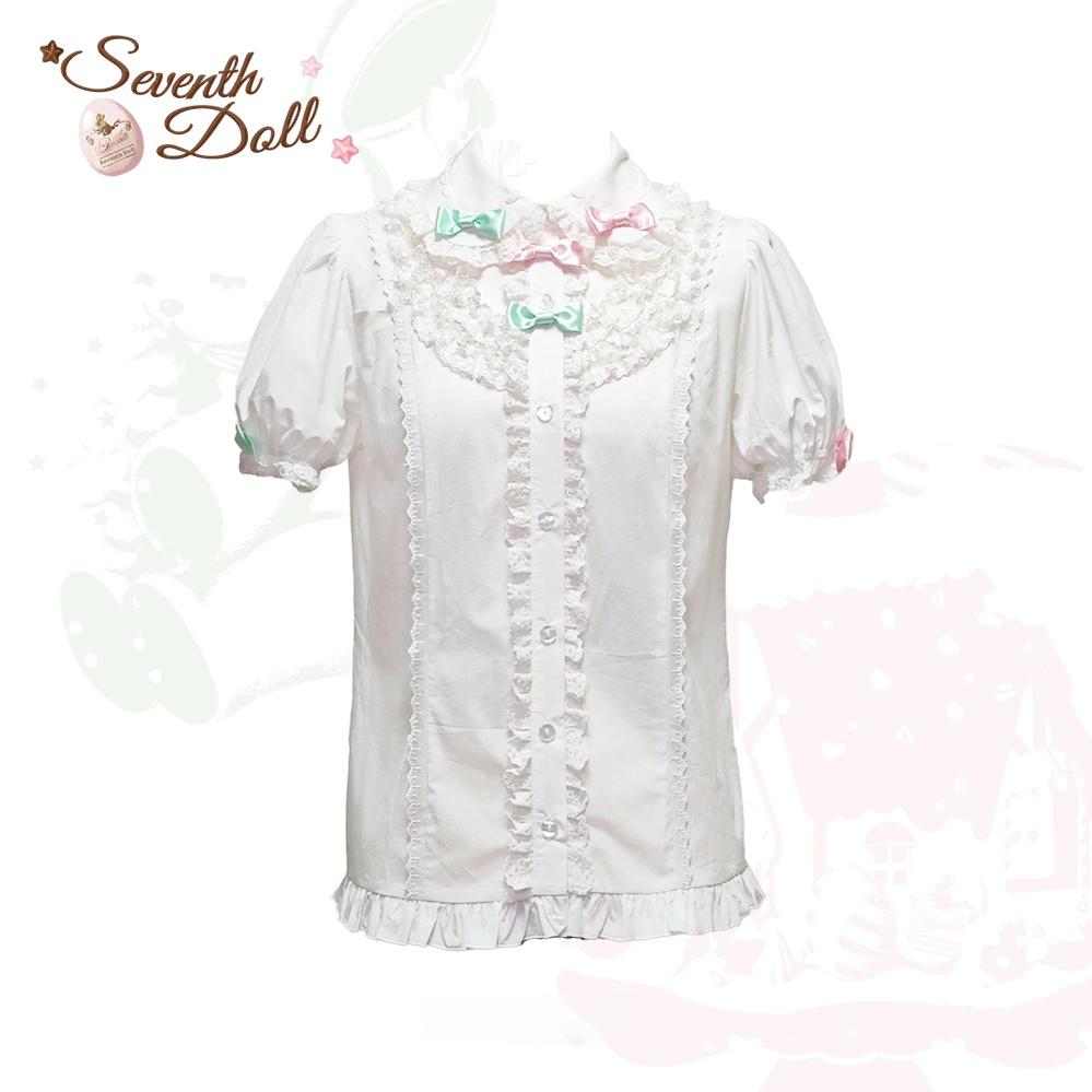 Chocolate Bunny - Printed Kawaii Lolita JSK, Short-sleeved Dress (L M S XL) 44614:814971