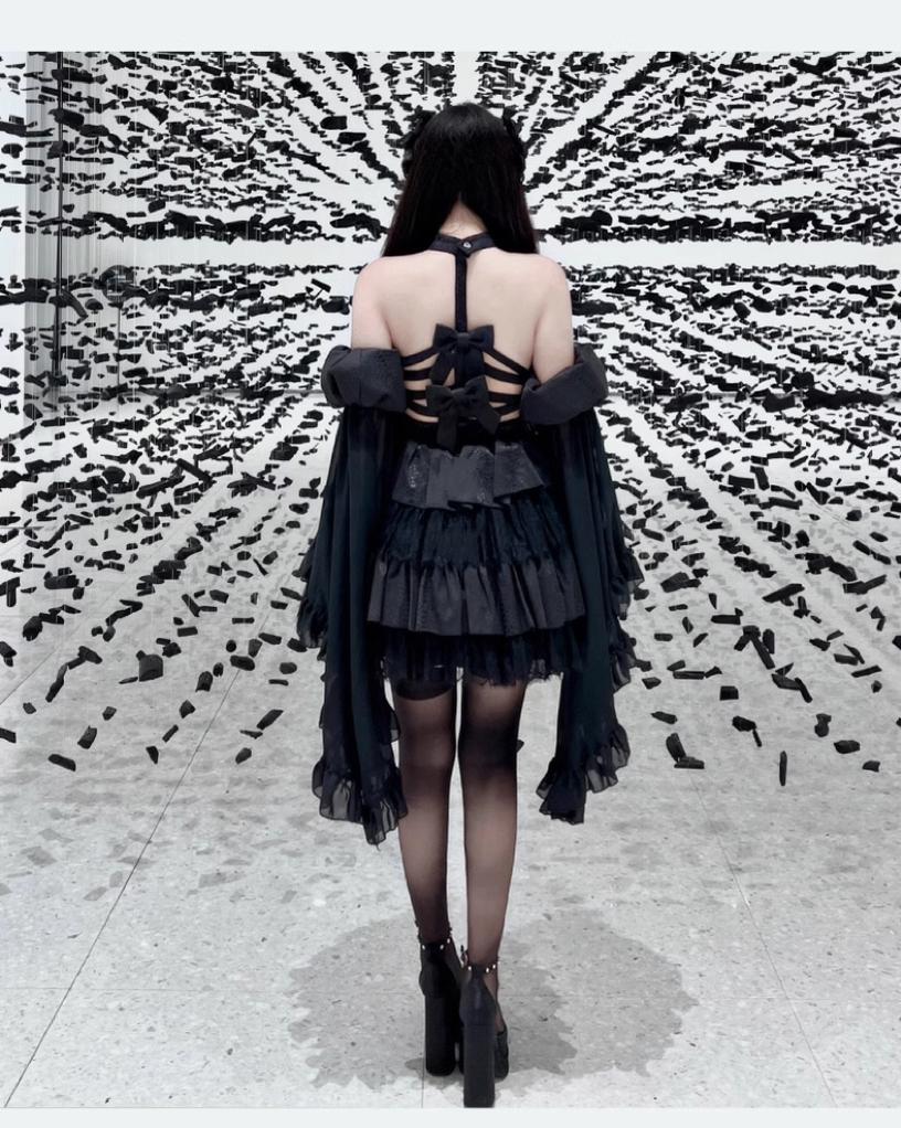 Diamond Honey - Desire Serpent - Gothic Lolita JSK Dress Snake Print Slimming Backless Dress