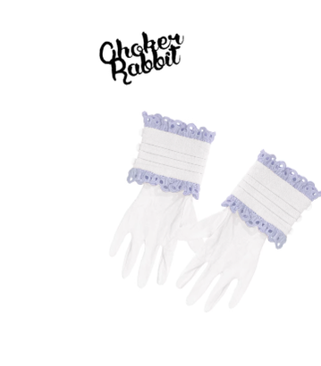 Choker Rabbit - Tabby Cat - Kawaii Lolita Accessory Cat Ear Headband Accessories a pair of lace gloves blue