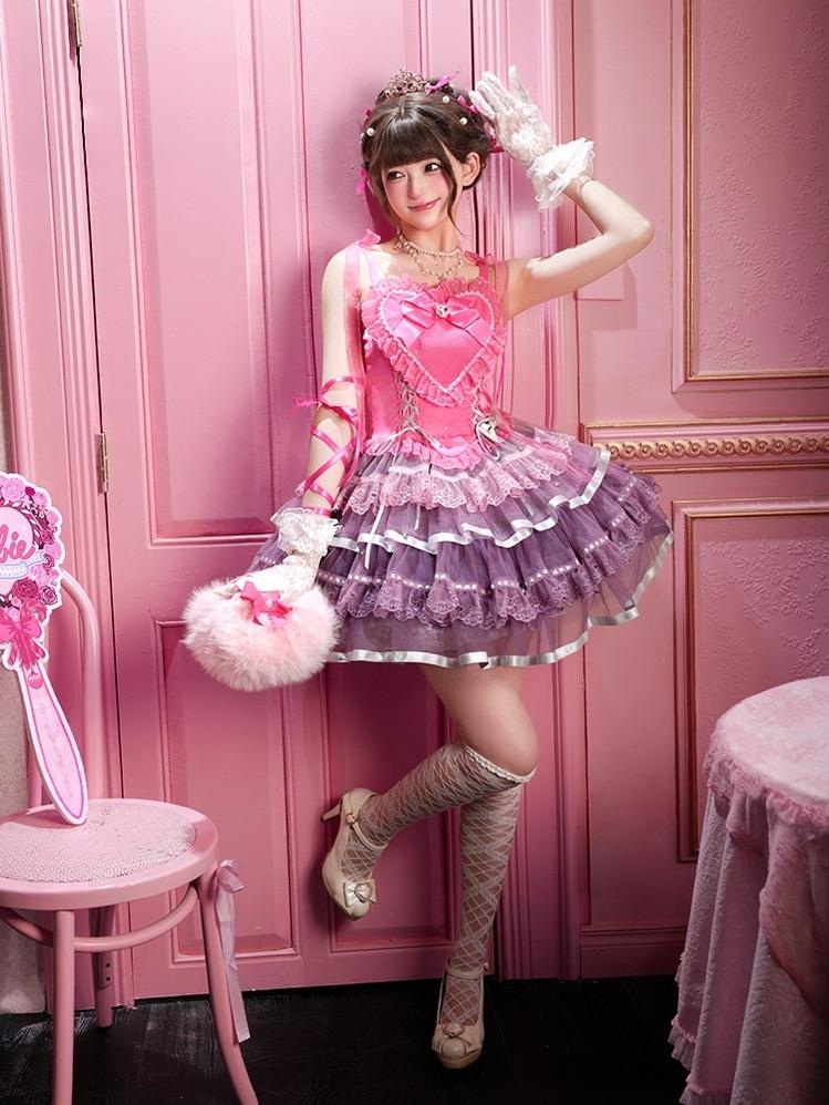 Princess Academy - IP Collab Sweet Lolita JSK Dress, Heart Embroidery 45883:866833
