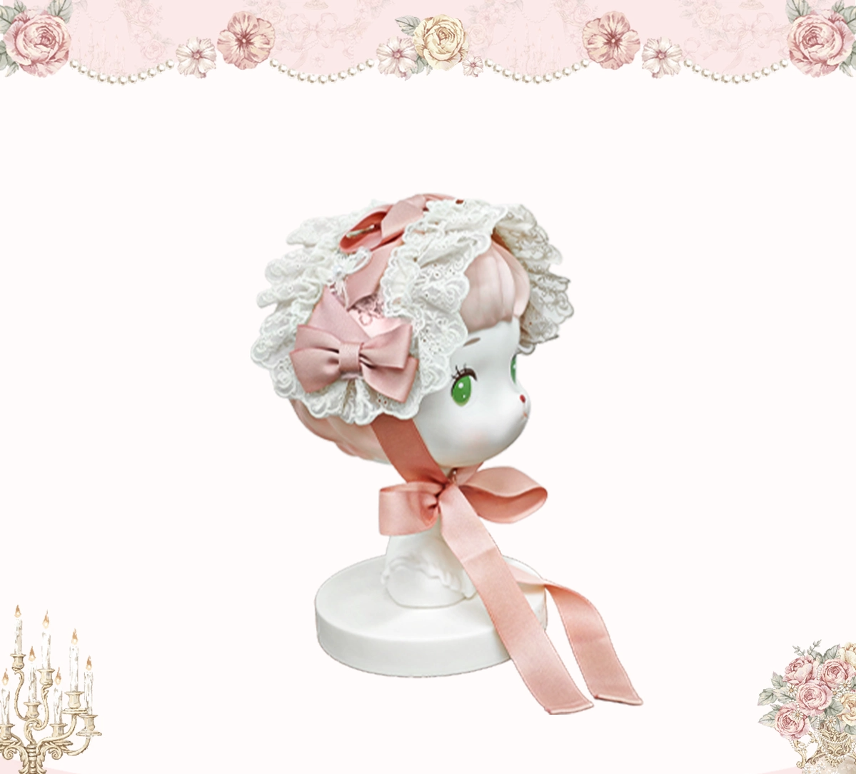 Whispers of Blossoms & Candlelight - Sweet Lolita Floral Printed JSK Dress with Bows 45631:856592