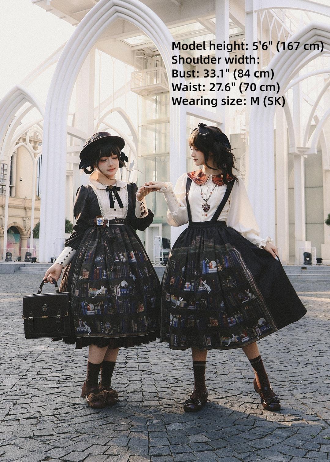 Miss Point - German Bookshelf - Classic Lolita SK, Detachable Suspenders 44026:791889
