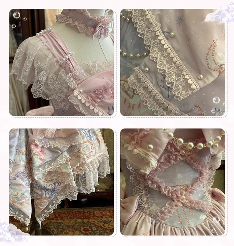 Mengfuzi - The Sea of Dreams - Halter Neck Sweet Lolita JSK Dress