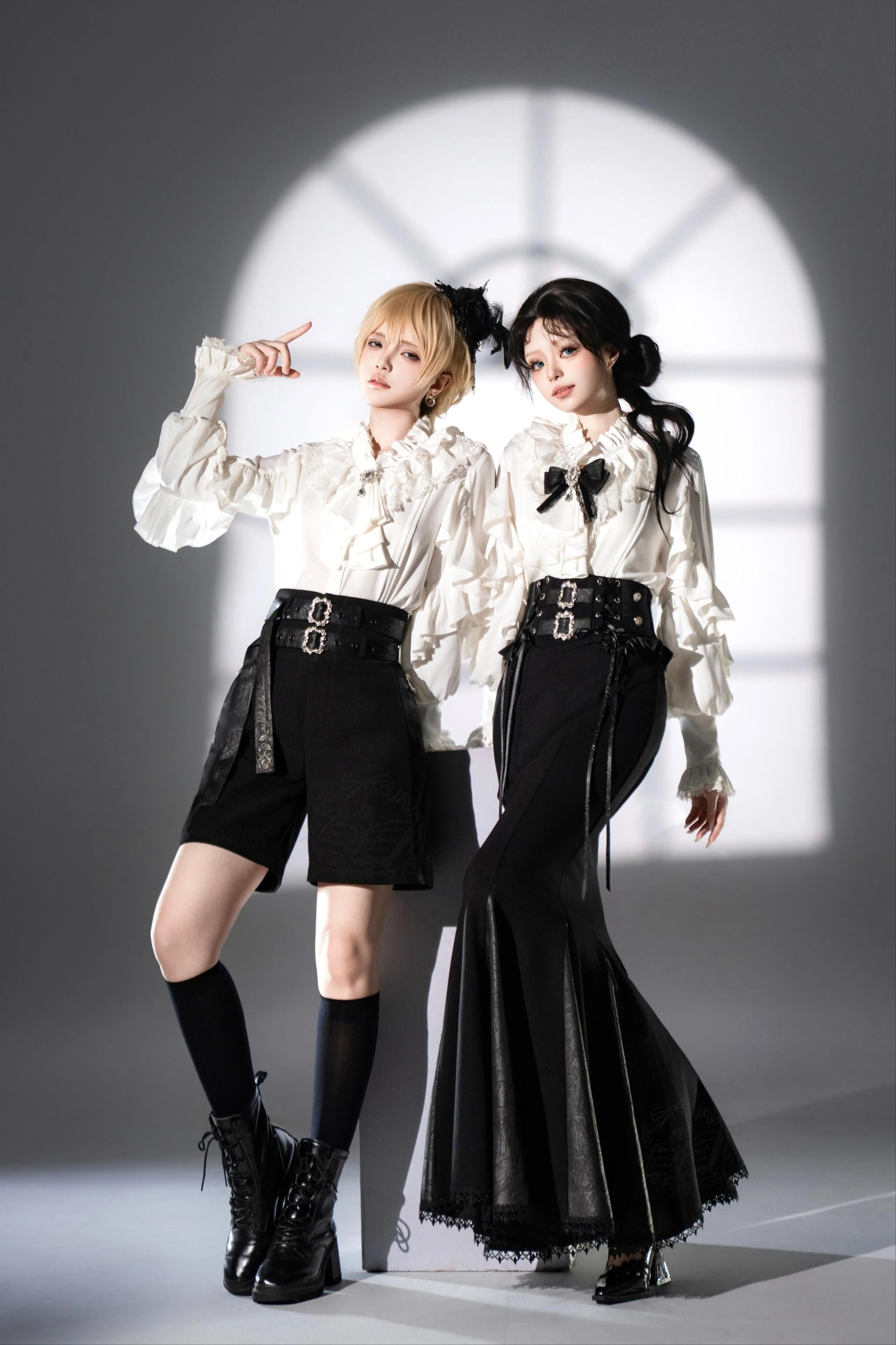 Night & Day Sonata SP - Ouji Lolita Satin Blouse Set, Shorts & Mermaid SK