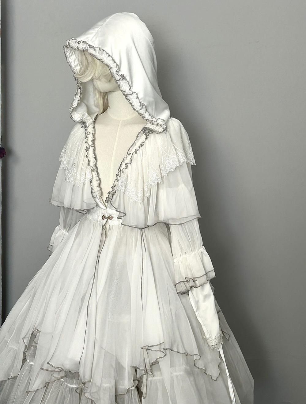 ZJstory~Gothic Lolita Cape Long-sleeved Shawl with Detachable Hood (L M S) 42129:734139