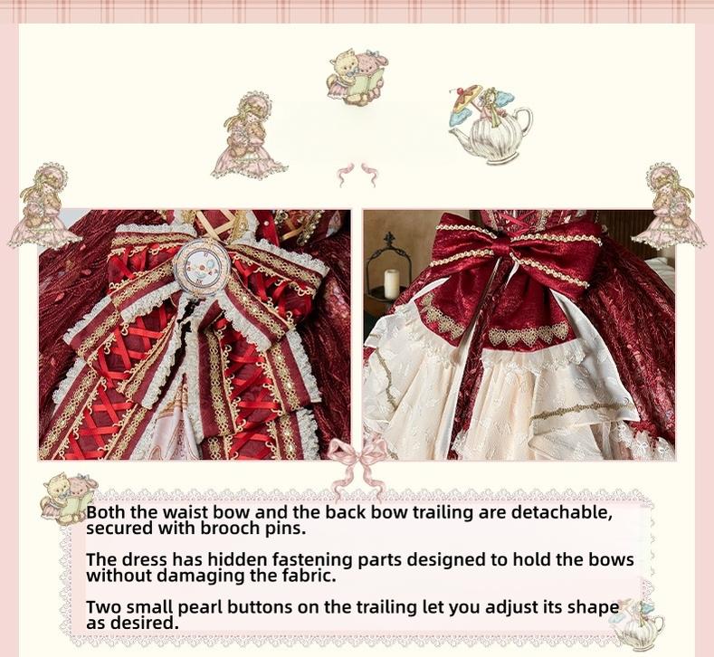 YingLuoFu - Doll Fantasy Box - Sweet Lolita JSK Dress & Tulle Blouse Set 44261:801525
