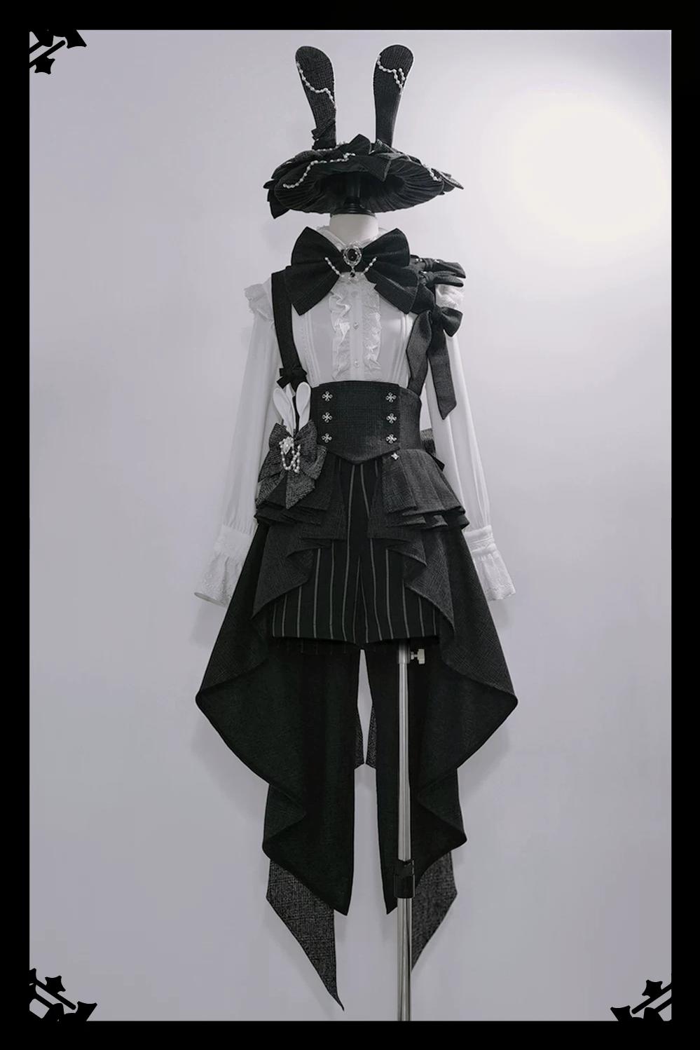 Rabbit Theater - Ouji Lolita Blouse and Waistband Set, Suspender-style 45982:870580