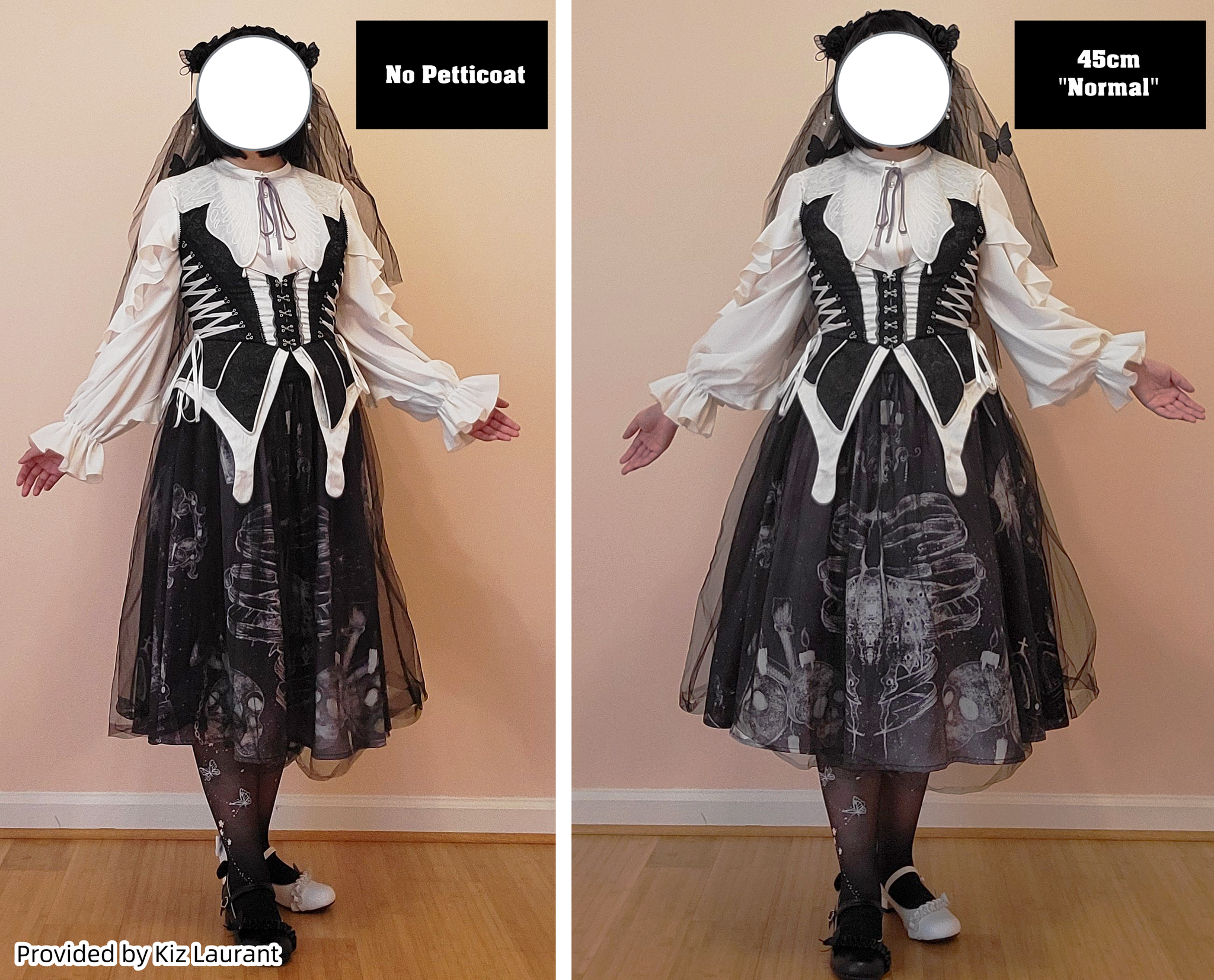 Aurora&Ariel -Dailywear A-Line Lolita Petticoat | 18" (45cm), Cotton Lining