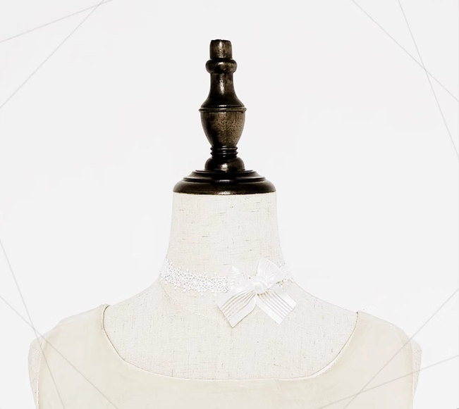Princess Chronicles - Lanting Overture - Retro Elegant Lolita White Handmade Necklace white necklace
