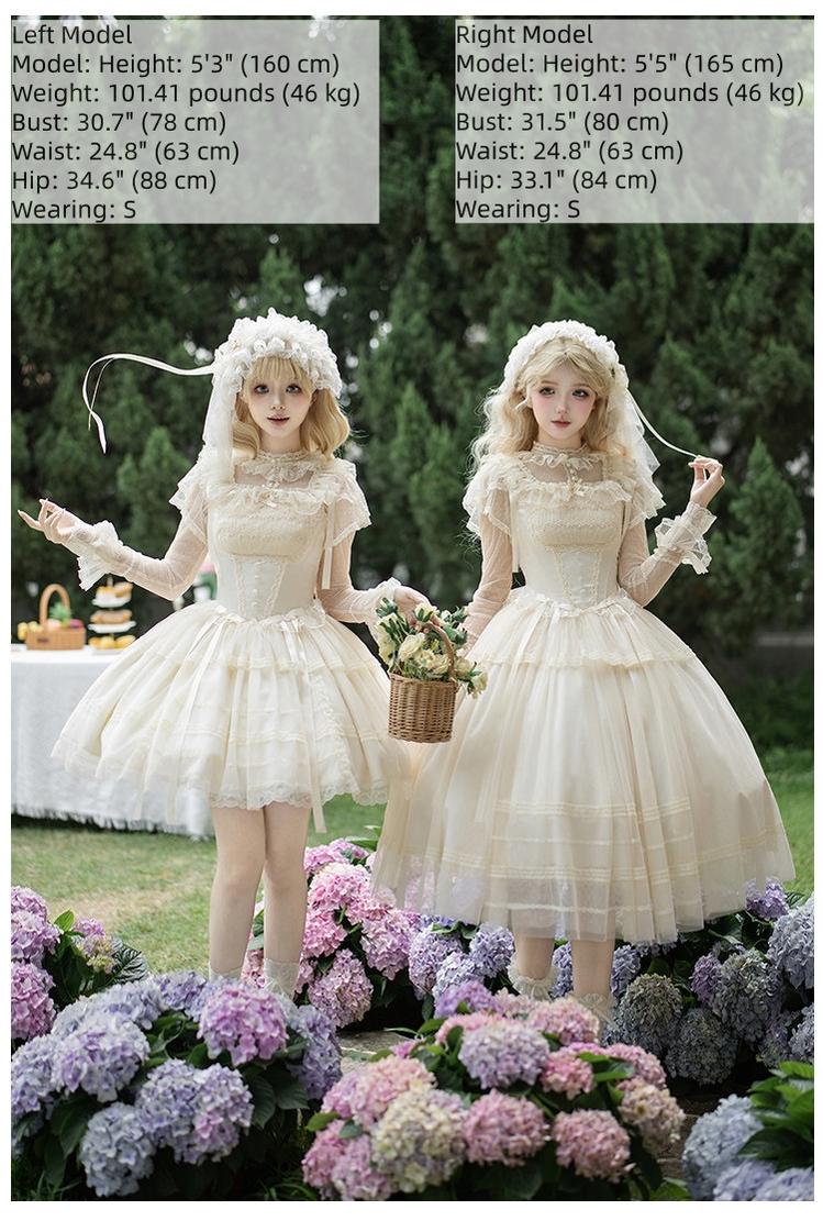 Confession Poem - Classic Lolita Corset JSK Set, Lace & Bows