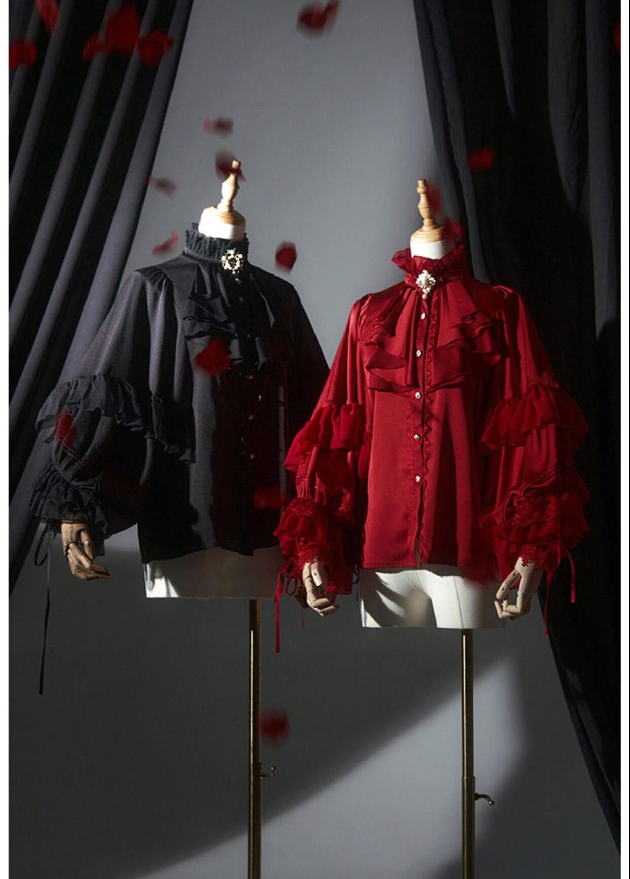 Dragon Bone Cemetery - Gothic Lolita Long Sleeve Blouse