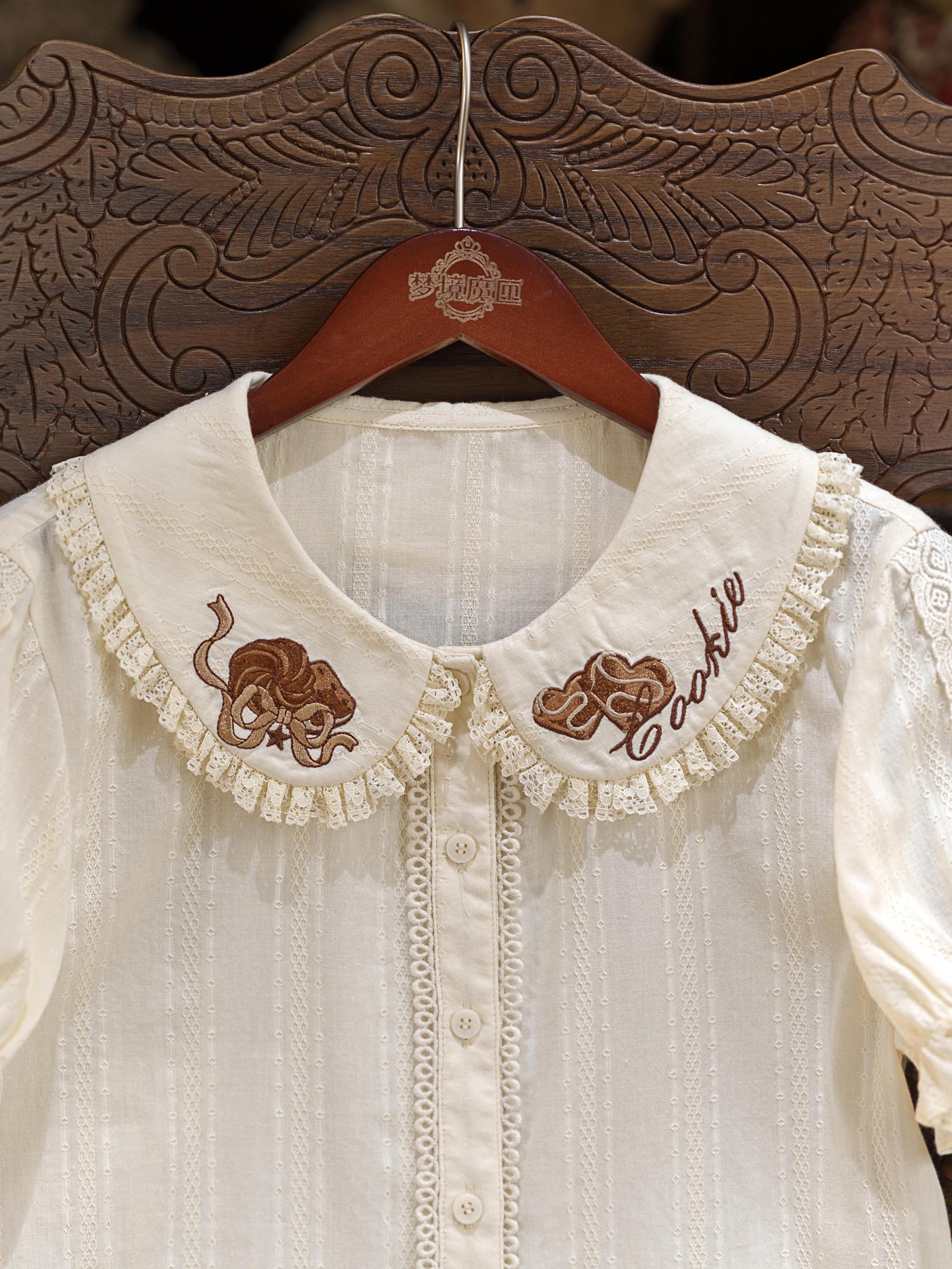 Abundant Tea Time - Kawaii Lolita Blouse, Cotton & Embroidery 45002:831092