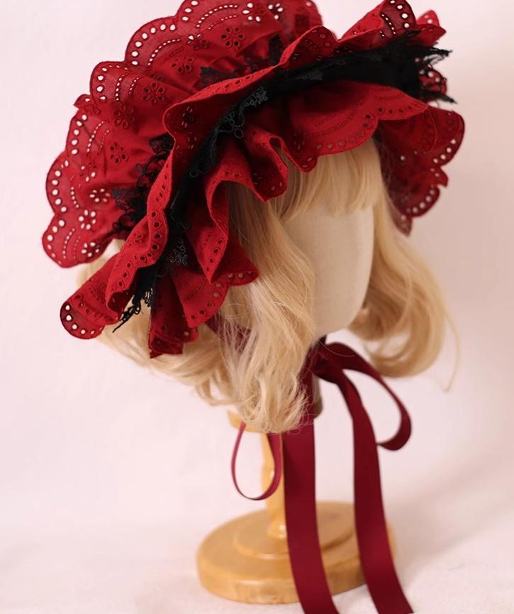 Xiaogui - Classic Lolita Bonnet Lace Elegant Lolita Hat