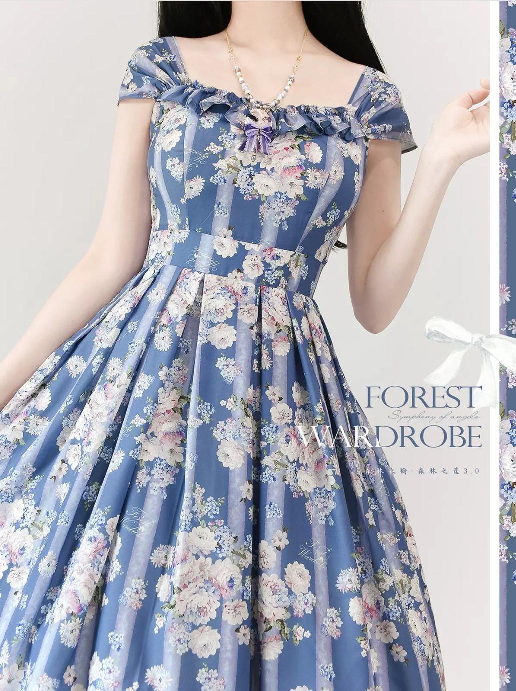 Forest Wardrobe - Forest Basket 3.0 - Vintage Lolita JSK Dress Summer Thin Dress