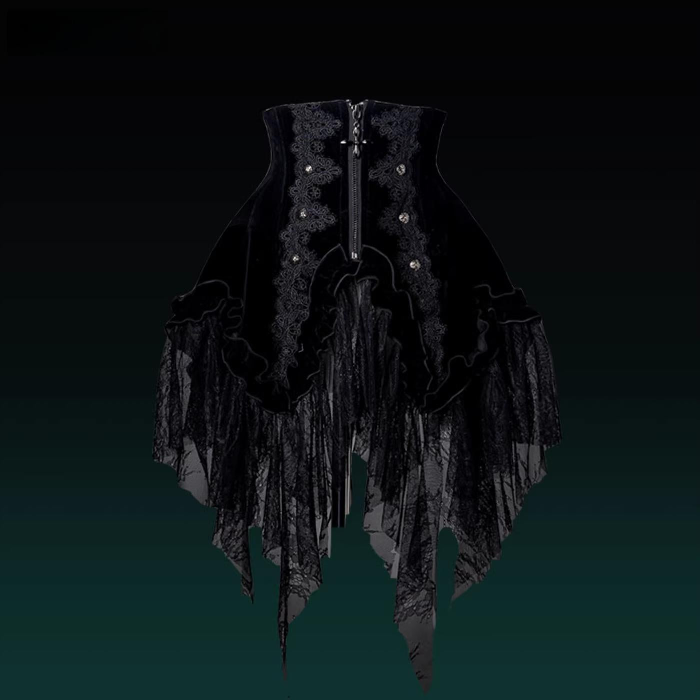 Bone Garden - Printed Gothic Lolita Skirt, Boning Corset Boning Corset Only S