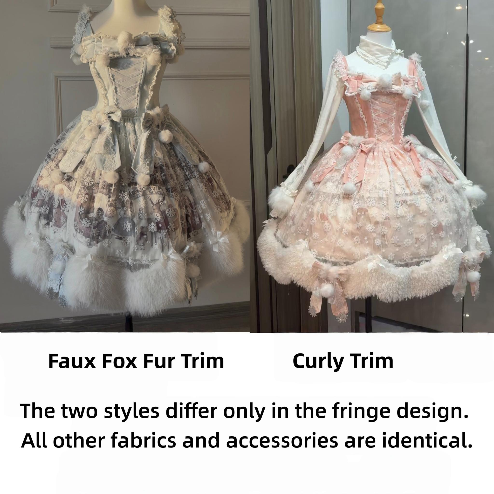 Jiuniangtutao - Edelweiss Moment - Fluffy Sweet Lolita JSK, Snow Details 44264:802061