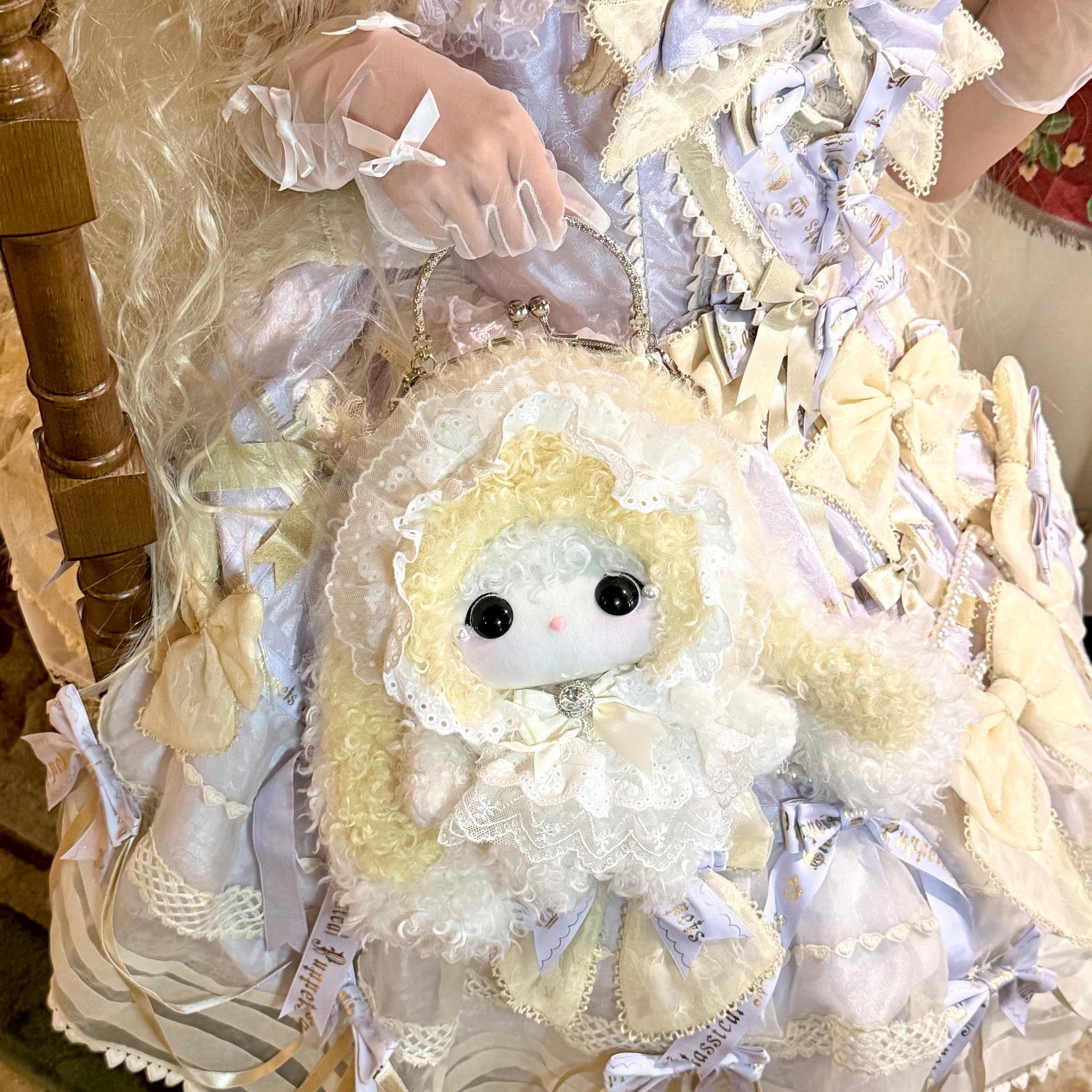 Kawaii Lolita Kiss Lock Plush Doll Bag