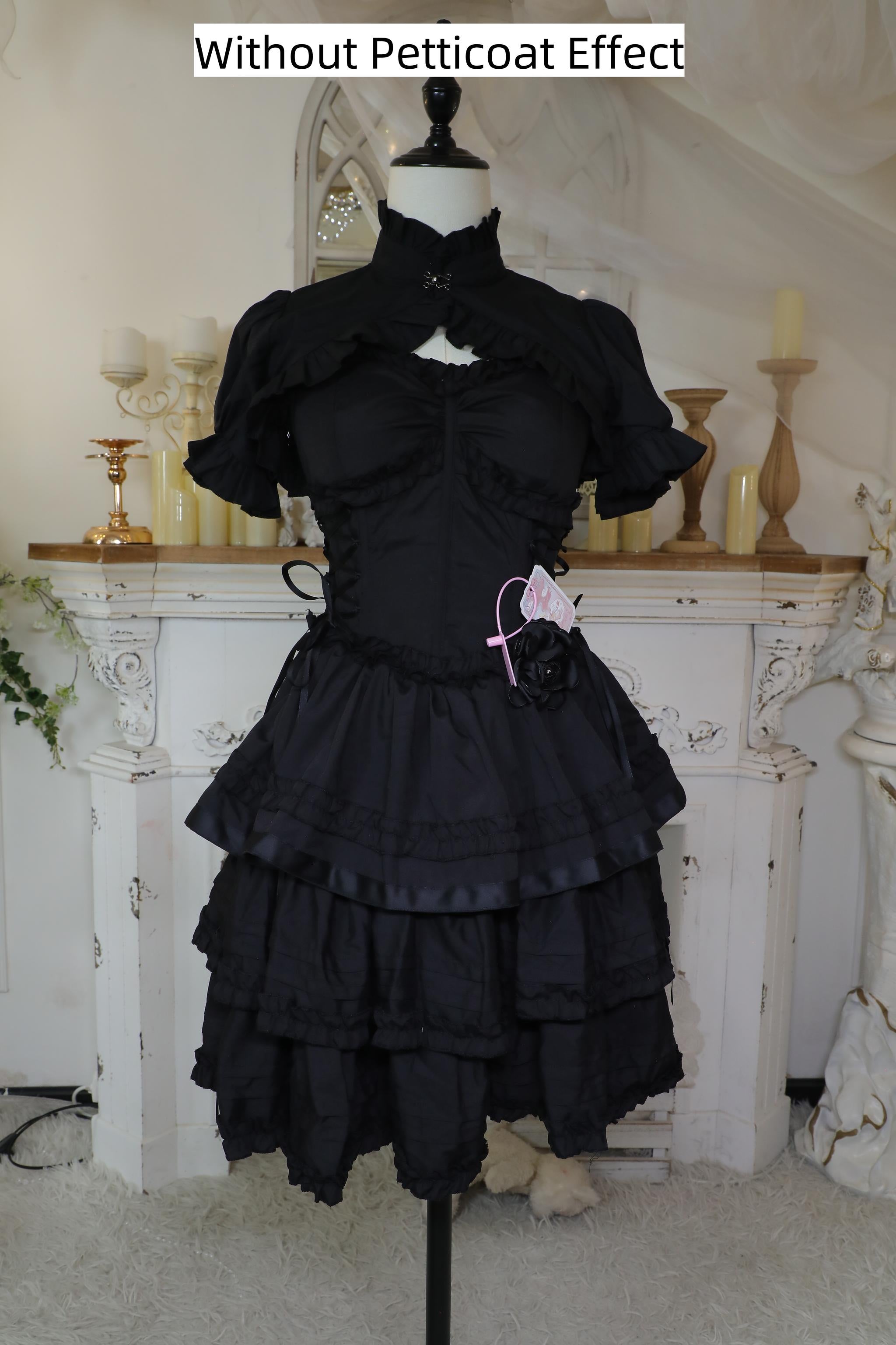 Noloria - White Puffy Lolita Petticoat, 17.7" (45 CM), Cotton Lining