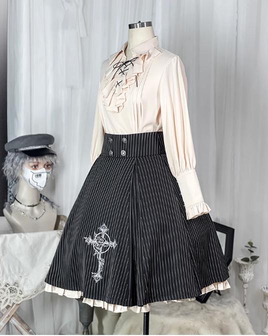 CastleToo - King's College - Ouji Lolita Skirt Set Prince Tie Shirt Set