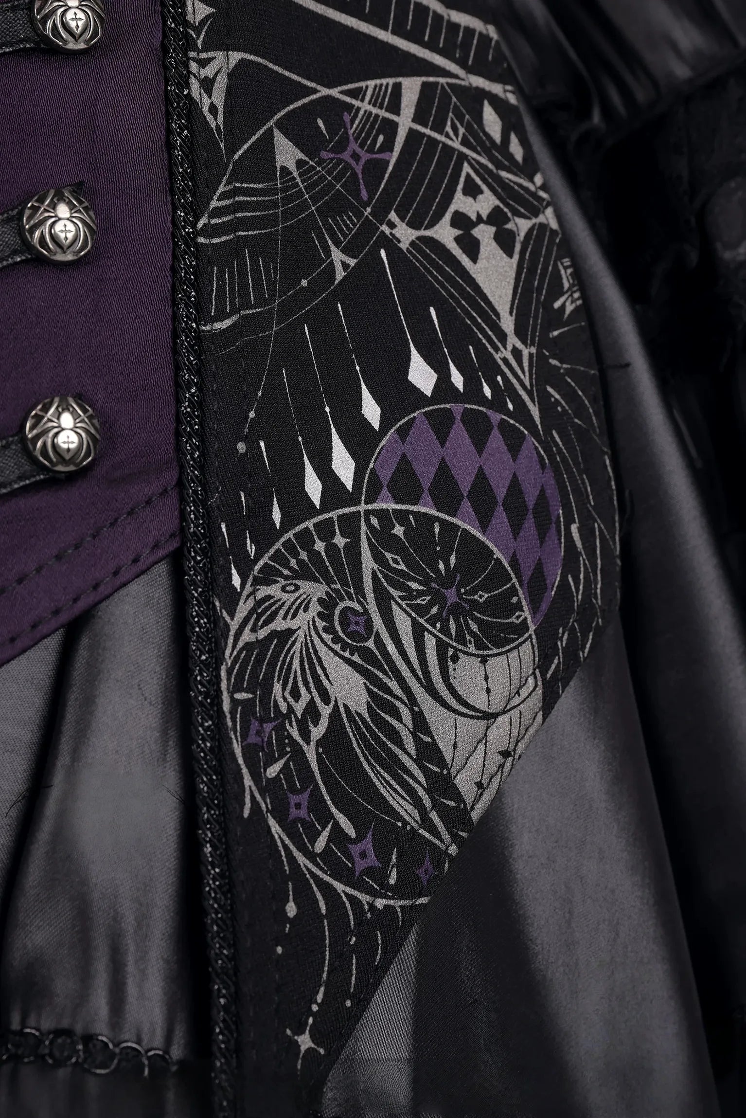 Nothing - Gothic Lolita Waist Cincher, Star and Moon Print Dress Train 45590:854723