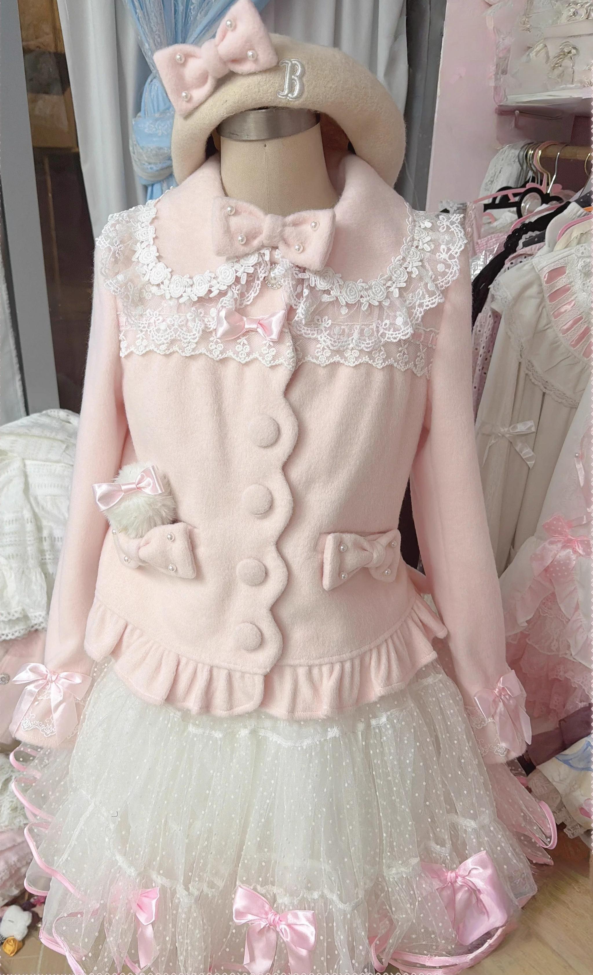 Petal Girl - Loose Sweet Lolita Coat, Detachable Bow