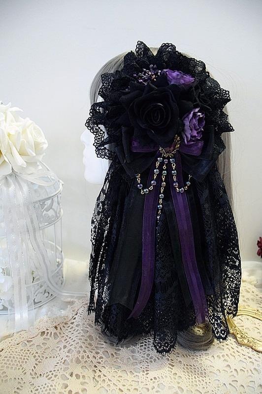 Sweet Jelly Lolita - Gothic Lolita Hanamaru Headpiece Lace Headdress