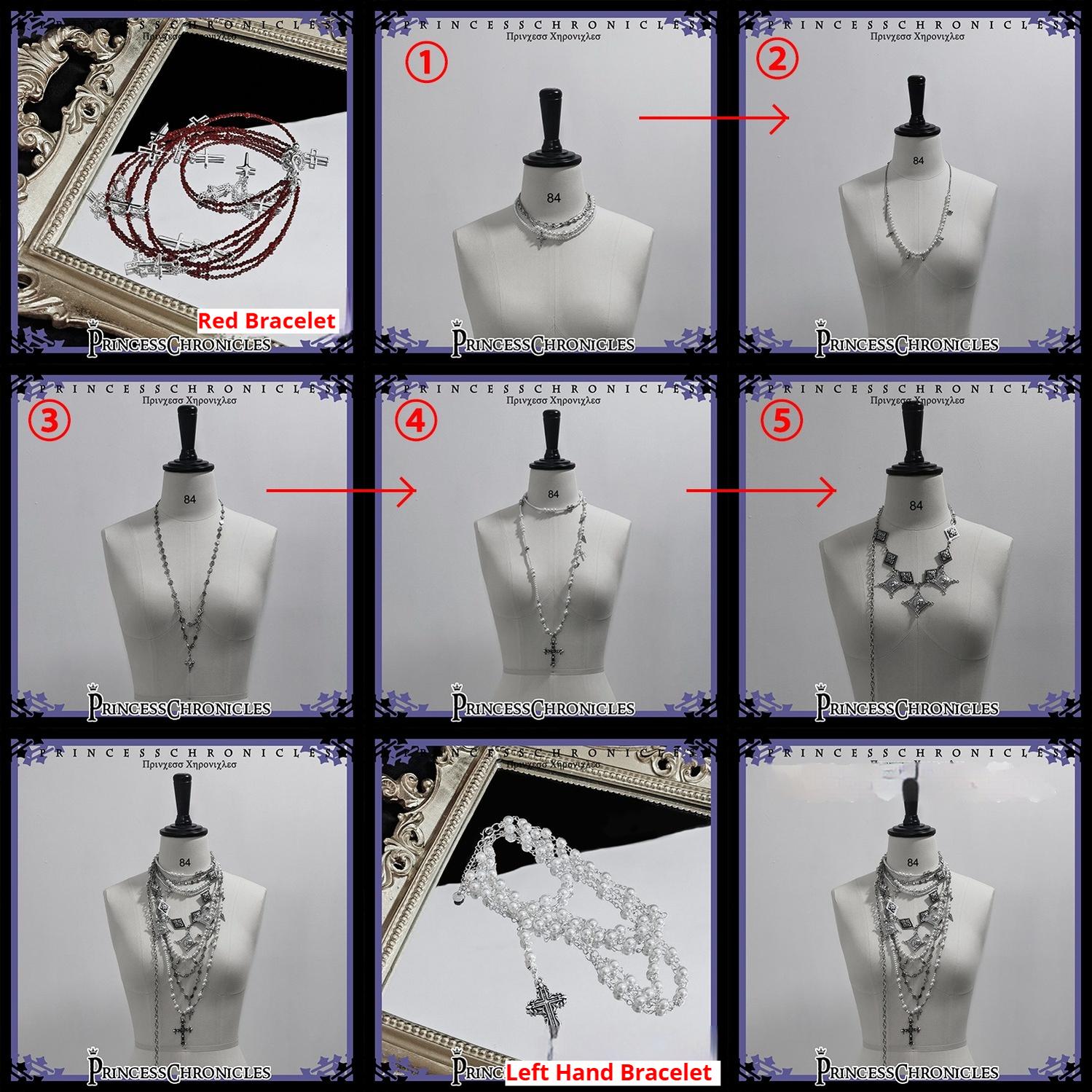 Princess Chronicles - Divine Covenant - Ouji Lolita Accessory Set Necklace and Bracelet
