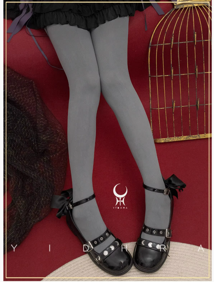 Yidhra - 120D Daily Lolita Velvet Spring Leggings, Solid Color One Size 120D-grey / 2.0 version