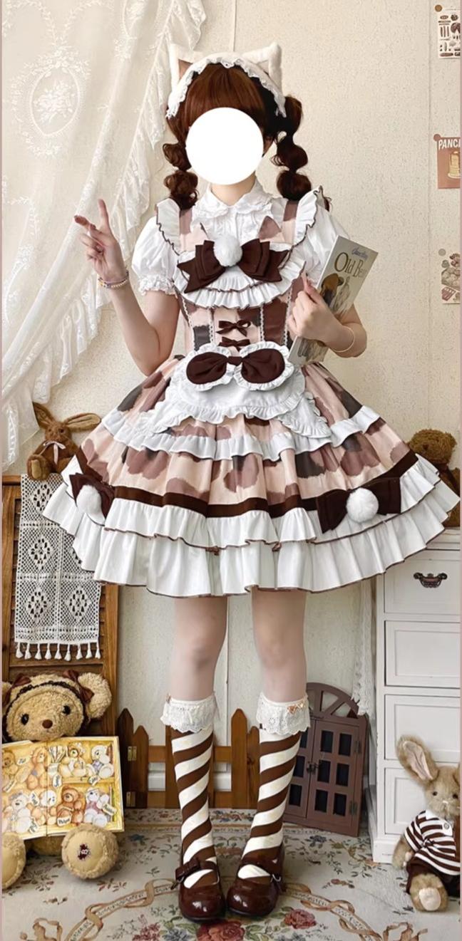 Calico Cat - Winter Kawaii Lolita Print JSK 44422:807501
