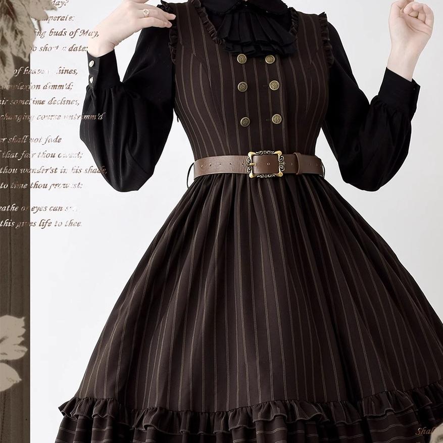 Forest Wardrobe - Little Manor - Classical Lolita JSK Dress & Long Sleeve Blouse 35970:512926