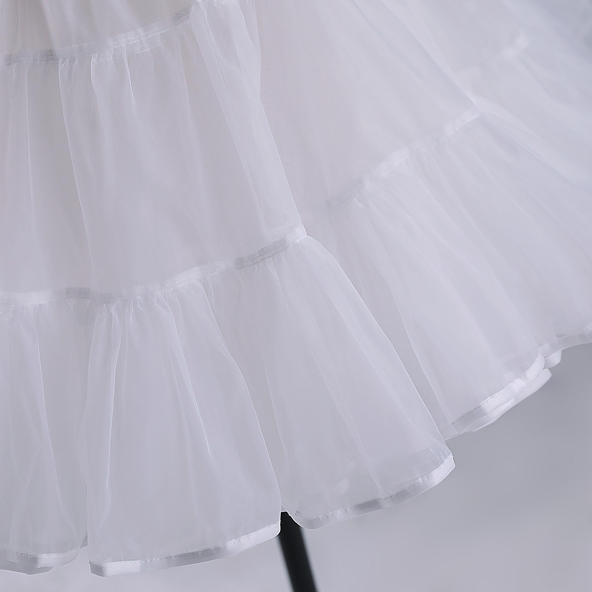 Noloria by 42Lolita - Medium-High Volume Lolita White Puffy Petticoat, 17.7" (45 CM)