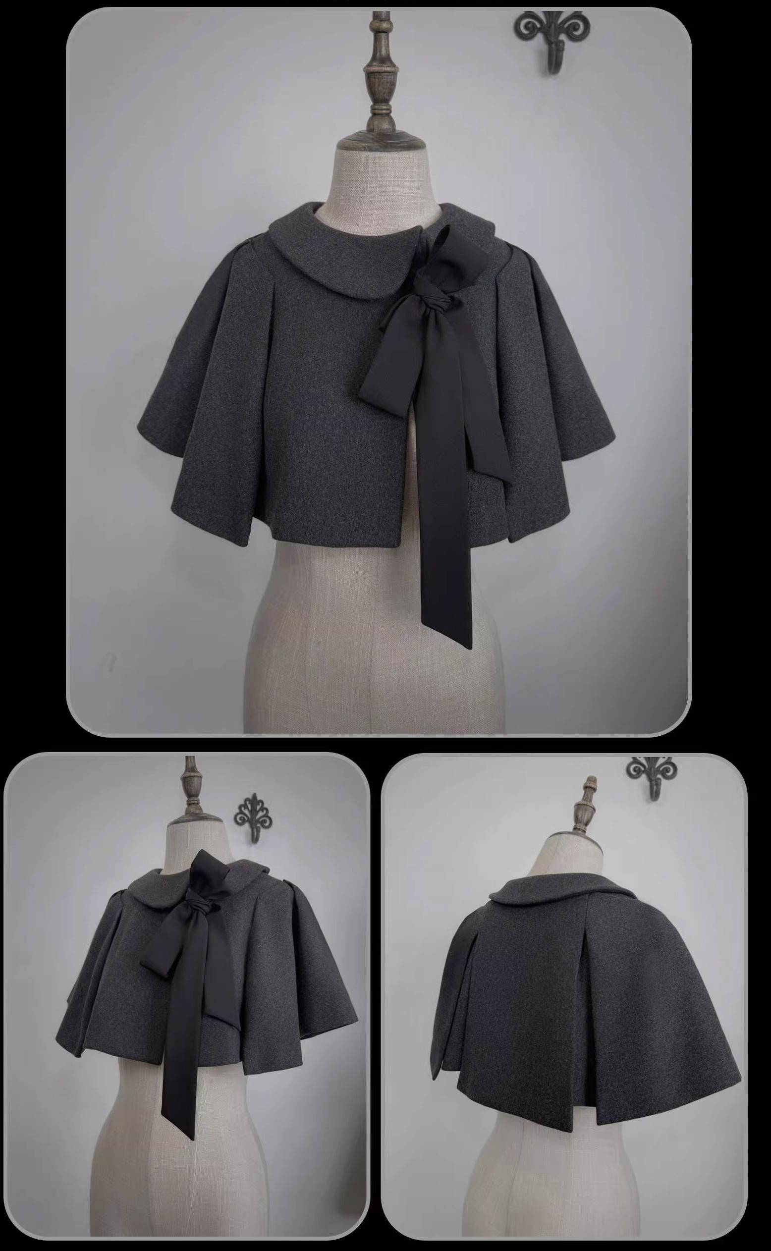 The Seventh Tenet - Classic Lolita Wool SK Set, Detachable Cape 44394:806995