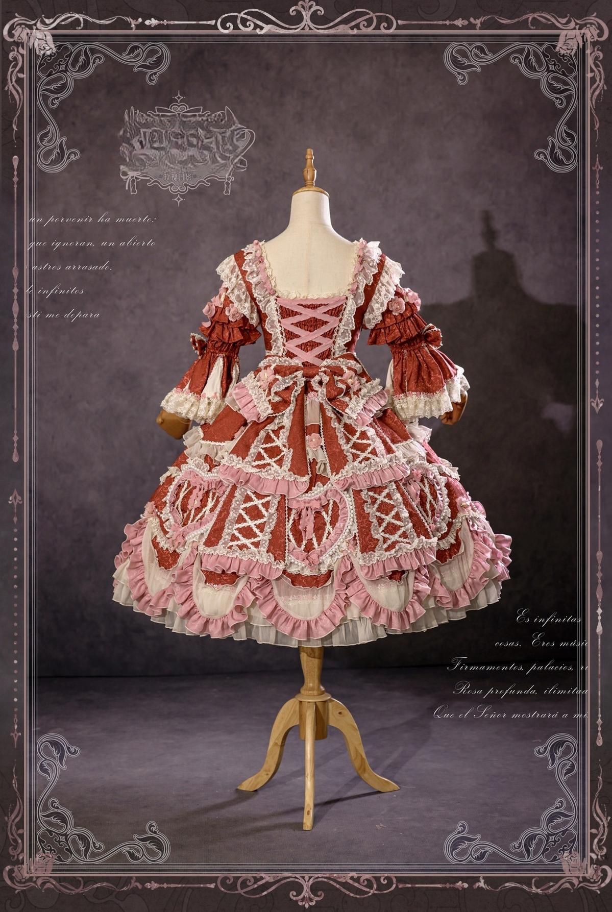 Bramble Rose - Antique Cake - Vintage Lolita OP Princess Dress Gorgeous Lolita Outfit (L M S XL) 41536:701682
