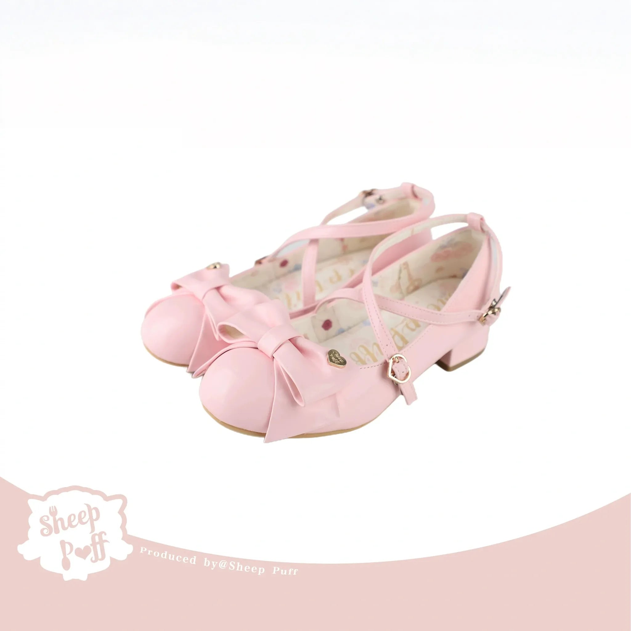 Miss Fondant - Sweet Lolita Cross Strap Shoes, Low & Mid Heels (35 36 37 38 39 40) 45678:858825