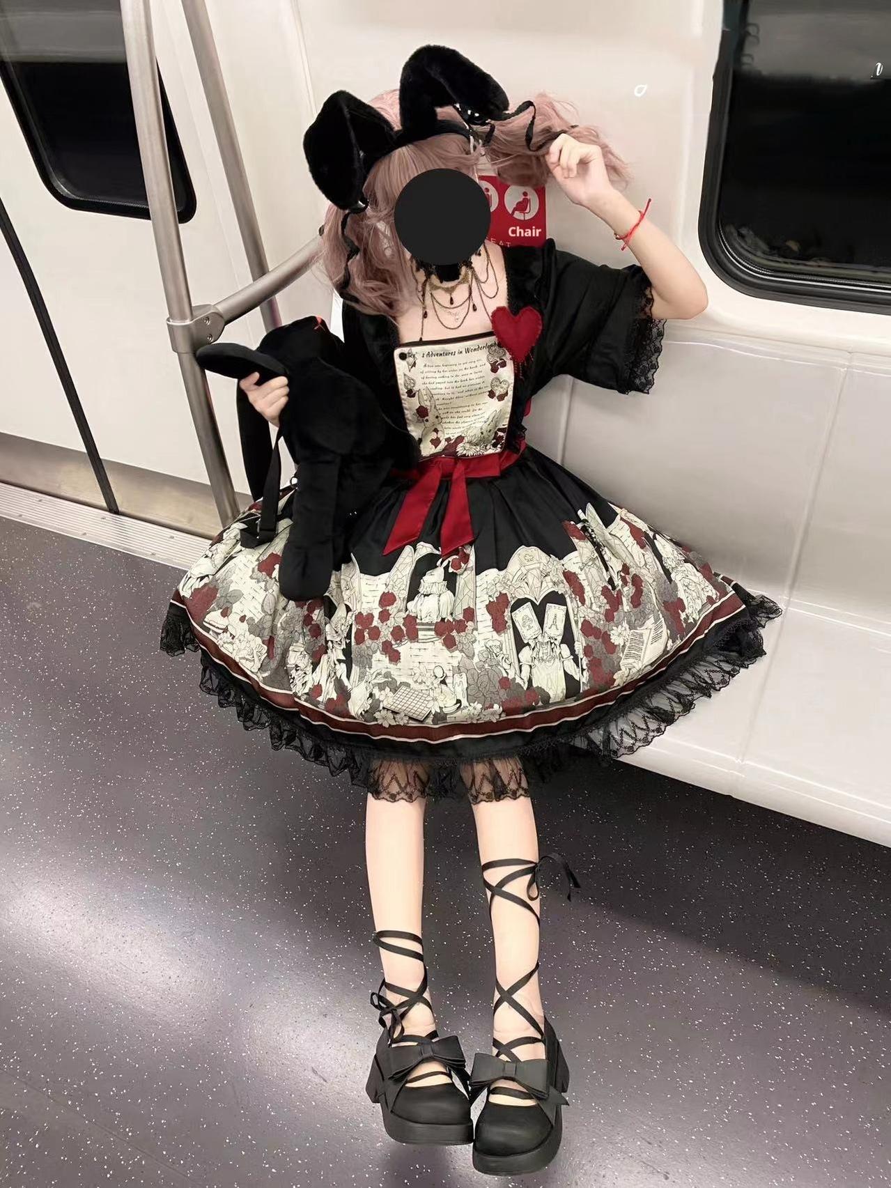 Caged Bird Hotel - Alice - Kawaii Lolita Dress OP Dress Sleepwear
