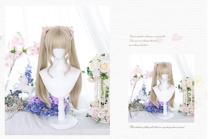 Dalao Home - Princess Lolita Blonde Wig with Ponytails 44257:800510